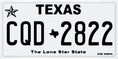 TX license plate CQD2822