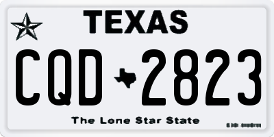 TX license plate CQD2823