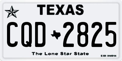 TX license plate CQD2825