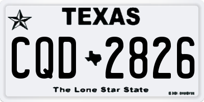 TX license plate CQD2826