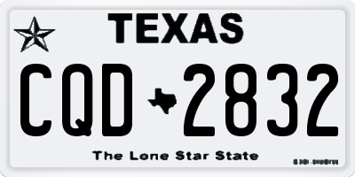 TX license plate CQD2832