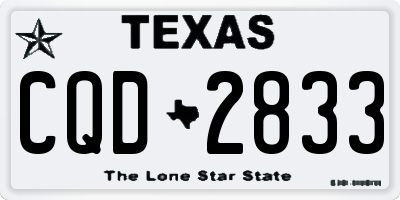 TX license plate CQD2833