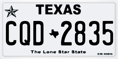 TX license plate CQD2835