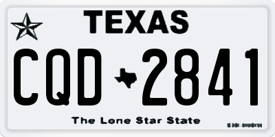 TX license plate CQD2841