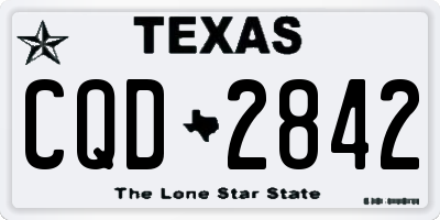 TX license plate CQD2842