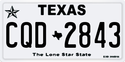 TX license plate CQD2843