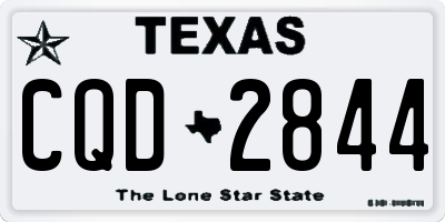 TX license plate CQD2844
