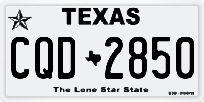 TX license plate CQD2850