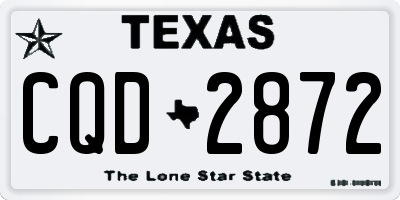 TX license plate CQD2872