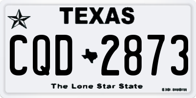 TX license plate CQD2873