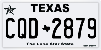 TX license plate CQD2879