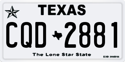 TX license plate CQD2881