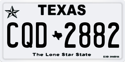 TX license plate CQD2882