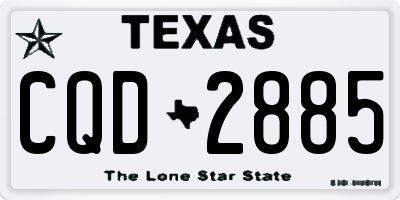 TX license plate CQD2885