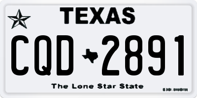 TX license plate CQD2891
