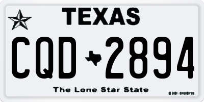 TX license plate CQD2894