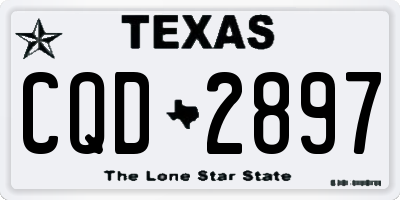 TX license plate CQD2897