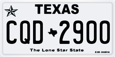 TX license plate CQD2900
