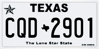TX license plate CQD2901
