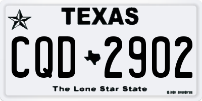 TX license plate CQD2902