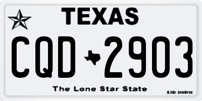 TX license plate CQD2903
