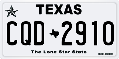 TX license plate CQD2910