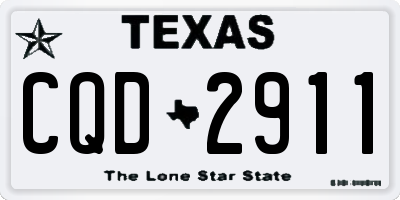 TX license plate CQD2911