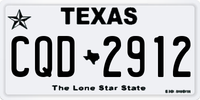 TX license plate CQD2912