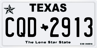 TX license plate CQD2913