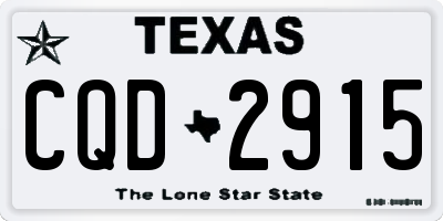 TX license plate CQD2915