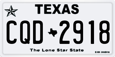 TX license plate CQD2918
