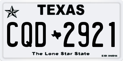 TX license plate CQD2921