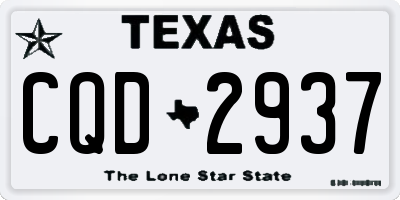 TX license plate CQD2937