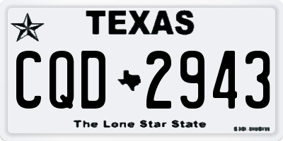 TX license plate CQD2943