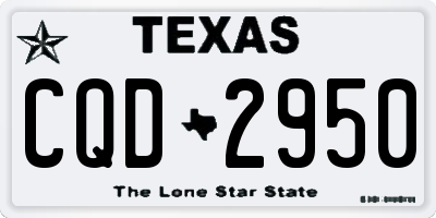 TX license plate CQD2950