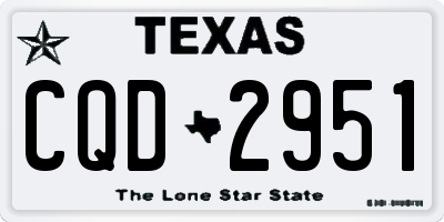TX license plate CQD2951