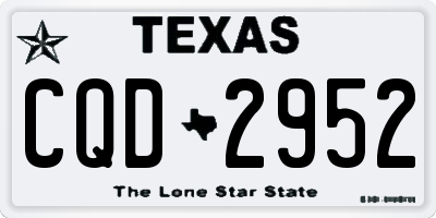 TX license plate CQD2952