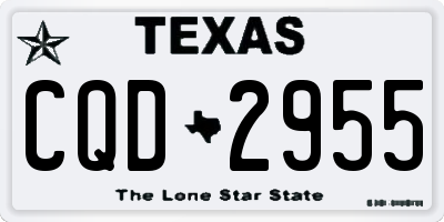 TX license plate CQD2955