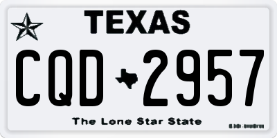 TX license plate CQD2957