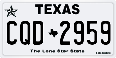 TX license plate CQD2959