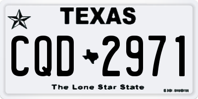 TX license plate CQD2971