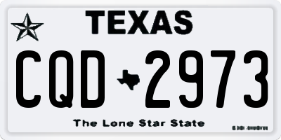 TX license plate CQD2973