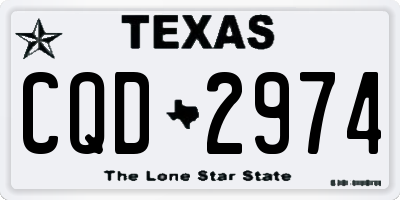 TX license plate CQD2974