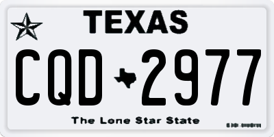 TX license plate CQD2977