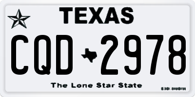 TX license plate CQD2978