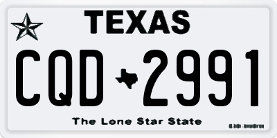 TX license plate CQD2991