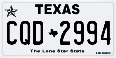 TX license plate CQD2994