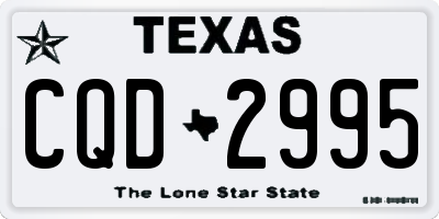 TX license plate CQD2995