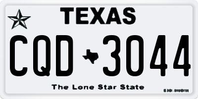 TX license plate CQD3044