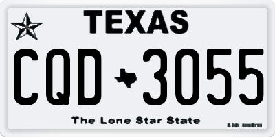 TX license plate CQD3055